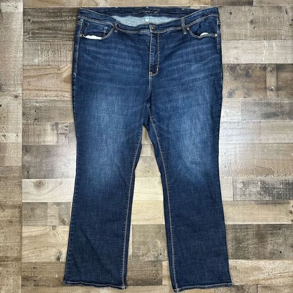 Seven 7 For All Mankind Jeans Women’s Size 26 Bootcut Blue Denim Dark Wash - Picture 1 of 11